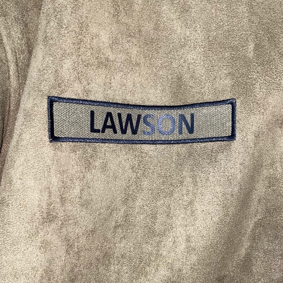 US Navy Faux Suede Full Zip Brownish Green Jacket - Picture 4 of 11